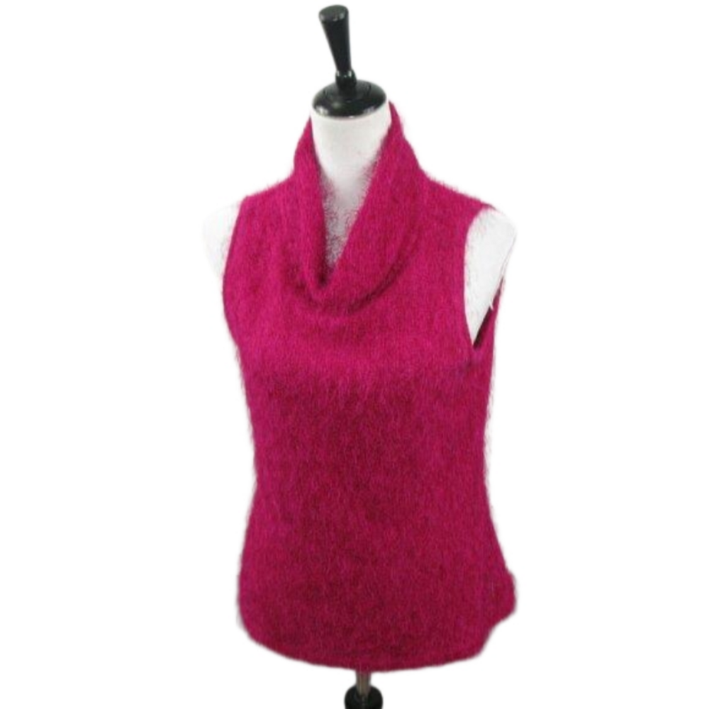 Karen Kane Hot Pink Sleeveless Sweater Size Small